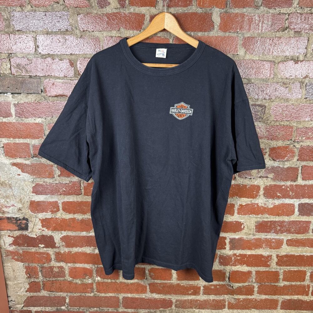 Vintage Harley Davidson Shirt Mens 3XL Black Union Made USA Canada Eagle 90s